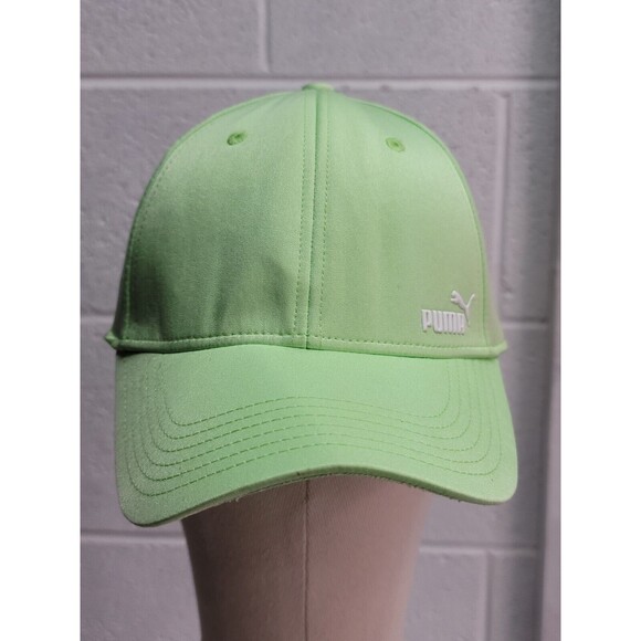 Puma Cougar Logo Embroidered Adult Baseball Cap Hat Light Gray Strapback - Picture 1 of 7